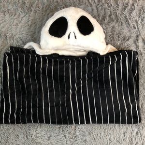 Nightmare Before Christmas Jack Skellington Kids Plush Hooded Blanket